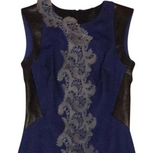 Isa Frignani Blue with Grey and black leather trim